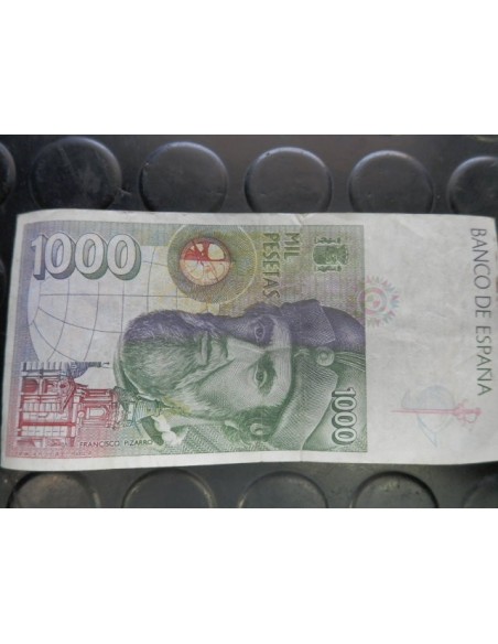 George Bush autógrafo senior en el billete de 1000 pesetas_cash creator_segunda mano_coleccionable