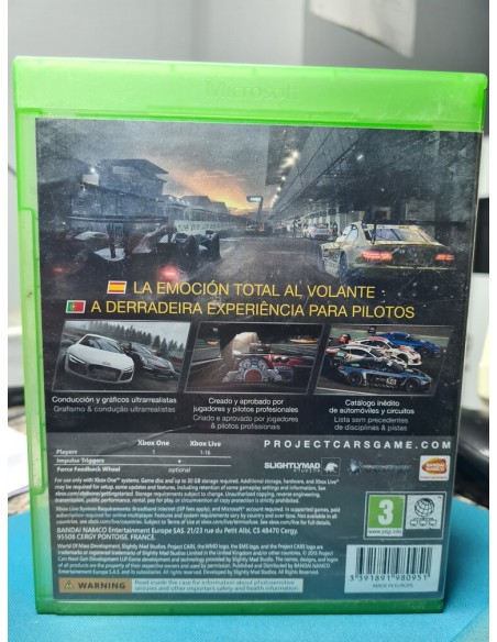 Xbox One Project Cars_segunda mano_cash creator_usado