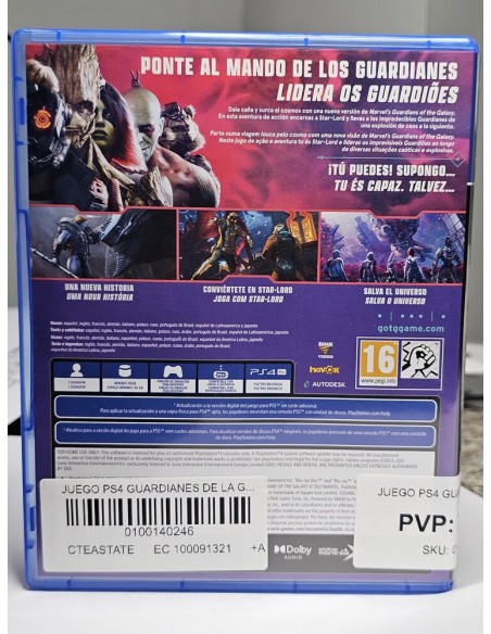 Juego PS4 Marvel Guardians of the Galaxy_segunda mano_cash creator_usado