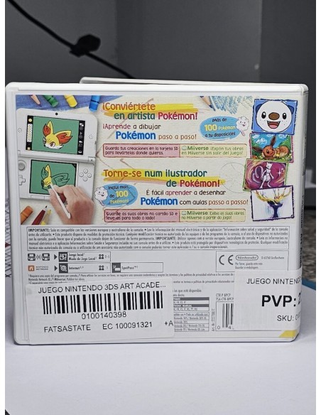 Juego Nintendo 3DS Pokemon Art Academy_segunda mano_cash creator_usado