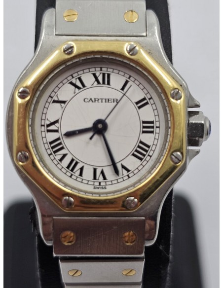 Reloj Cartier Mujer Santos Ronde Acero y Oro_segunda mano_cash creator