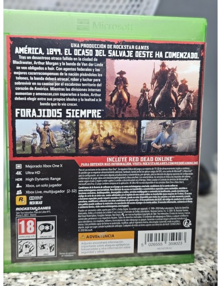 Juego Xbox One Red Dead Redemption II_segunda mano_cash creator_usado