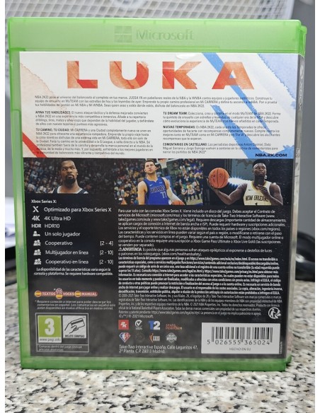 Juego Xbox One NBA 2K22_segunda mano_cash creator_usado